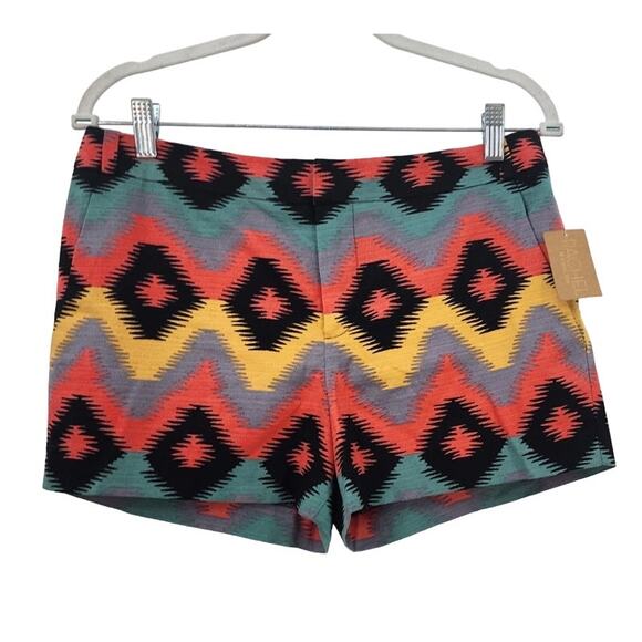 New NWT Rachel Roy Desert Bloom‎ Coral Combo Shorts Size 6 Casual - Picture 1 of 7
